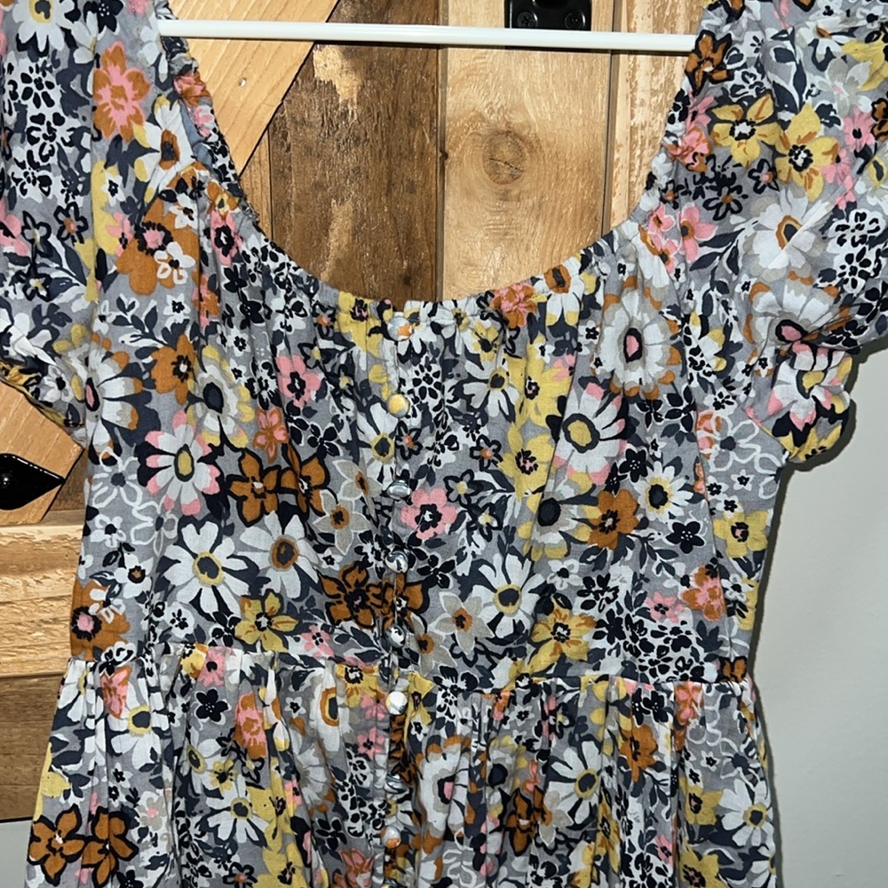 Floral Open-Back Cotton Dress - Picture 6 of 8